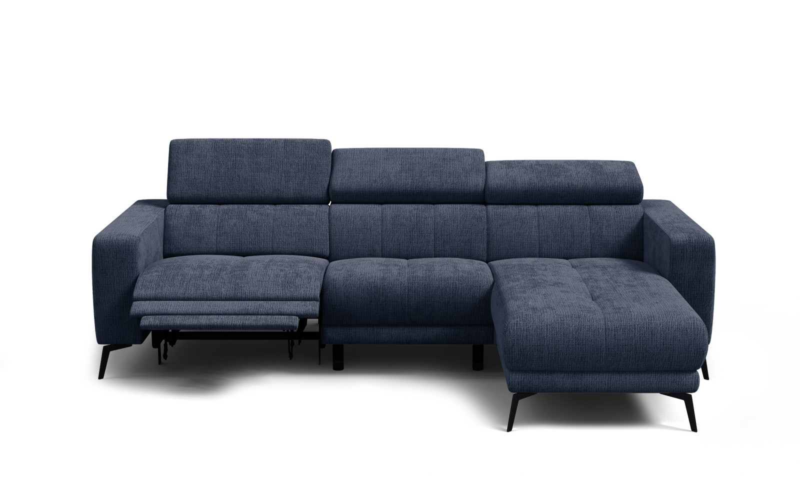 Ecksofa 4-Sitzer MORELLO, marineblau, 1 x Relax Zero Gravity