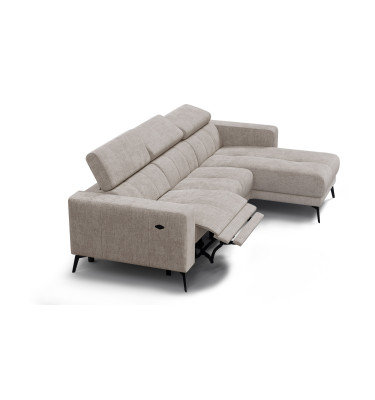 Ecksofa 4-Sitzer MORELLO, beige, 1 x Relax Zero Gravity