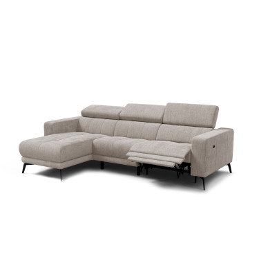 Ecksofa 4-Sitzer MORELLO, beige, 1 x Relax Zero Gravity