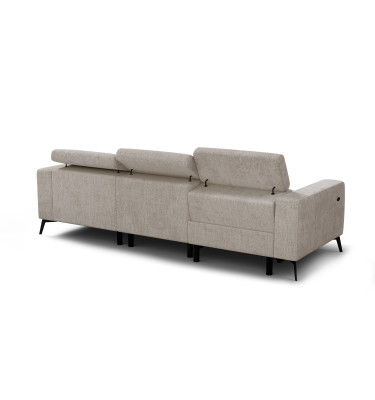 Ecksofa 4-Sitzer MORELLO, beige, 1 x Relax Zero Gravity