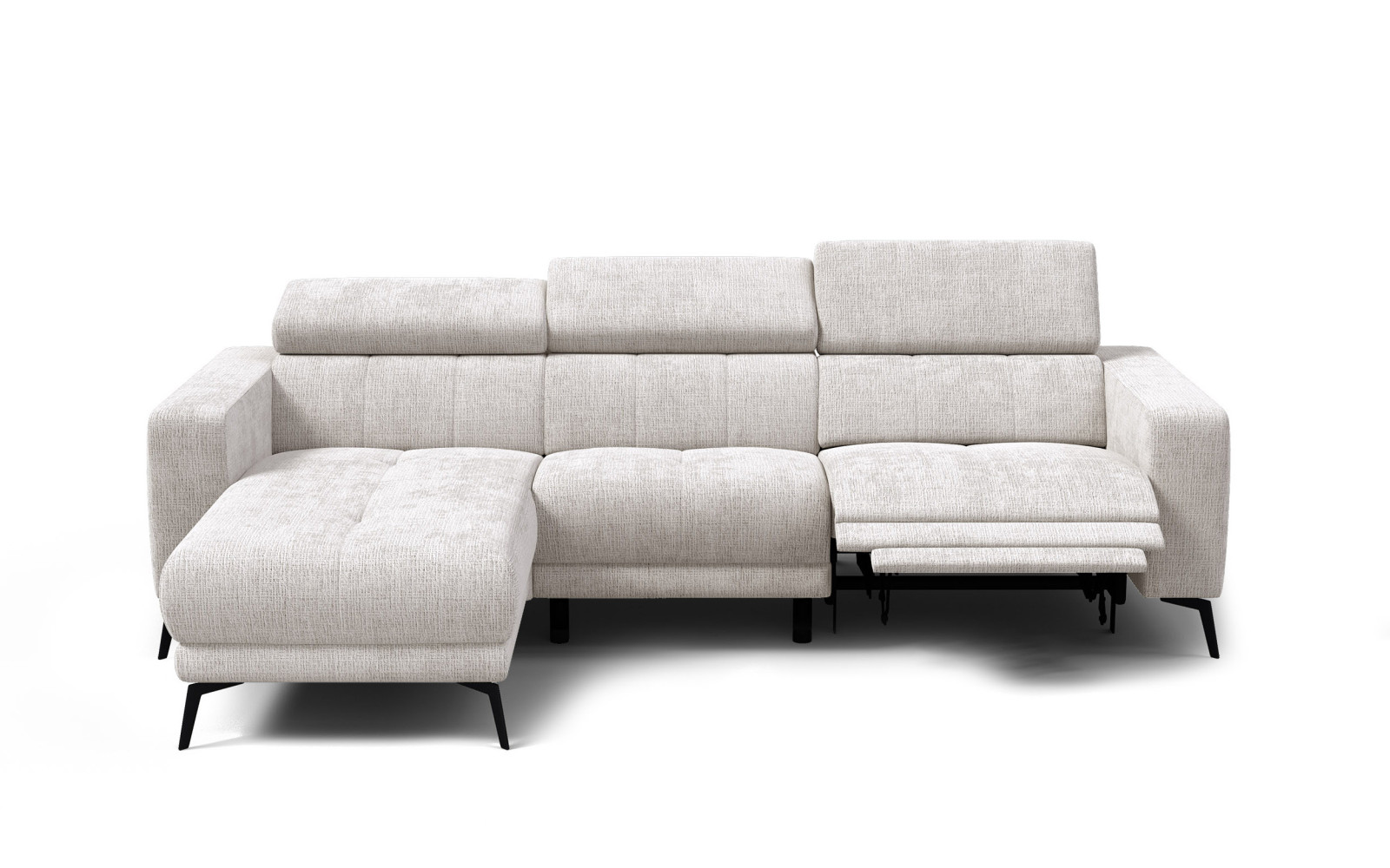 Ecksofa 4-Sitzer MORELLO, creme, 1 x Relax Zero Gravity