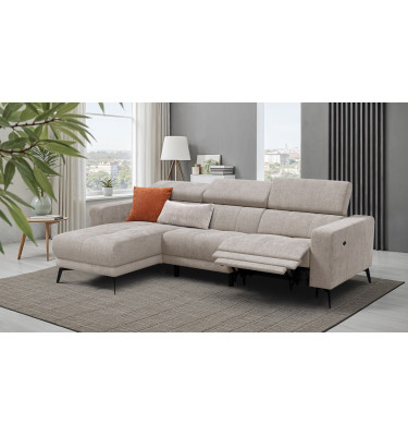 Ecksofa 4-Sitzer MORELLO, beige, 1 x Relax Zero Gravity