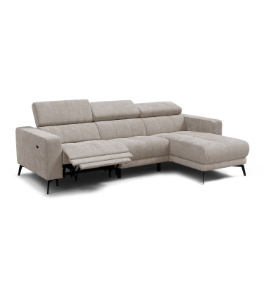 Ecksofa 4-Sitzer MORELLO, beige, 1 x Relax Zero Gravity