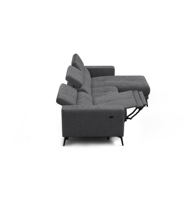 Ecksofa 4-Sitzer MORELLO, dunkelgrau, 1 x Relax Zero Gravity