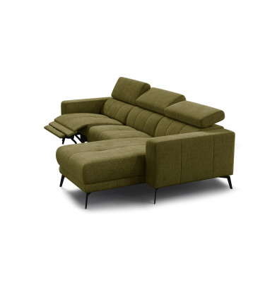 Ecksofa 4-Sitzer MORELLO, olive, 1 x Relax Zero Gravity