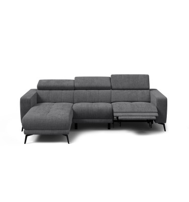 Ecksofa 4-Sitzer MORELLO, dunkelgrau, 1 x Relax Zero Gravity