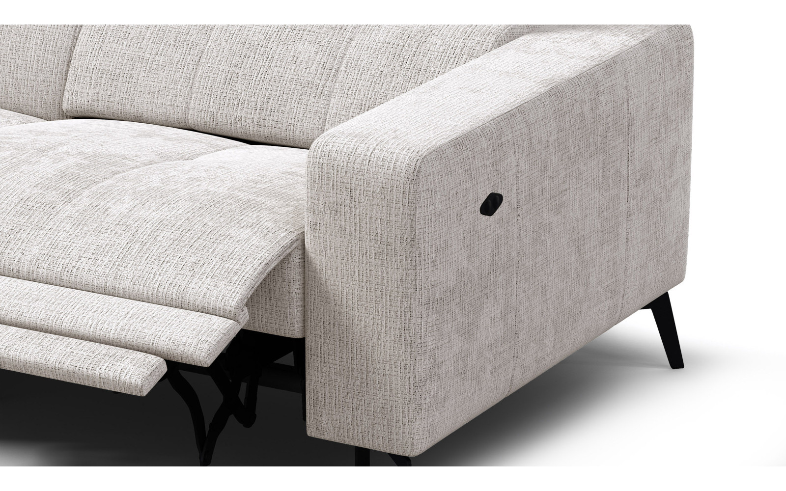 Ecksofa 4-Sitzer MORELLO, creme, 1 x Relax Zero Gravity