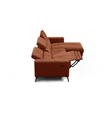 Ecksofa 4-Sitzer MORELLO, rostrot, 1 x Relax Zero Gravity