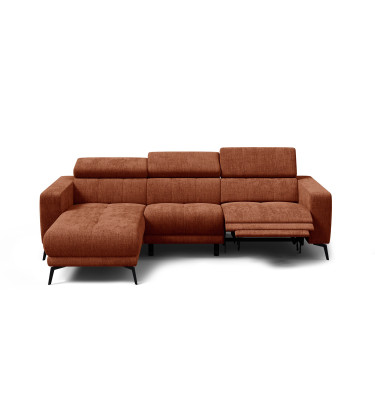 Ecksofa 4-Sitzer MORELLO, rostrot, 1 x Relax Zero Gravity