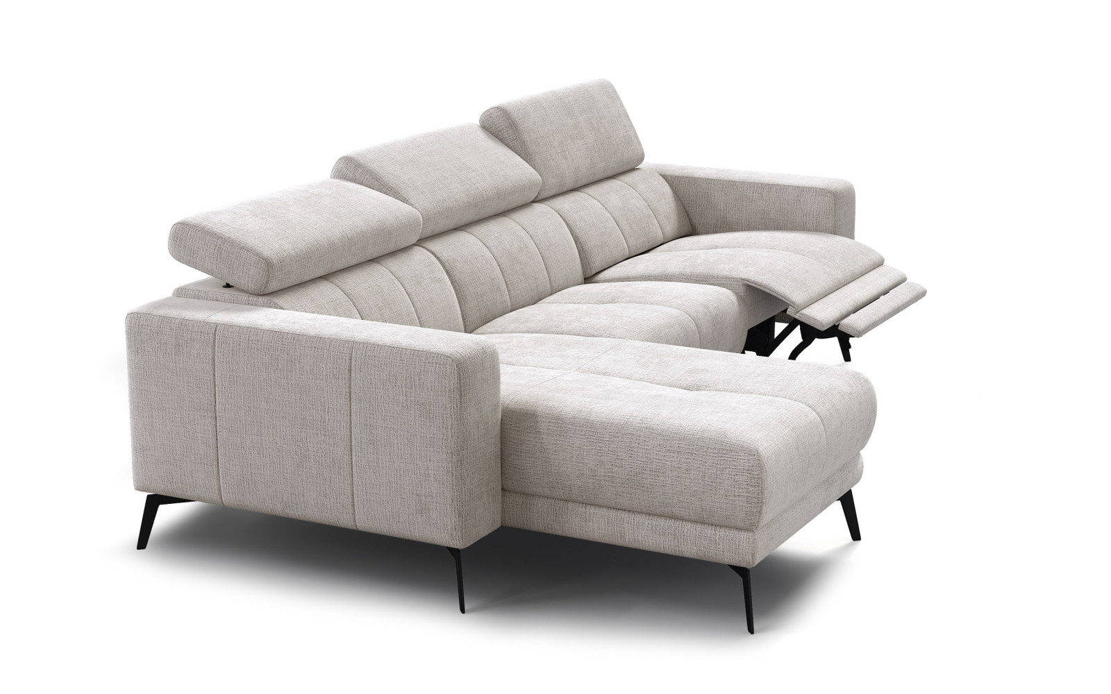 Ecksofa 4-Sitzer MORELLO, creme, 1 x Relax Zero Gravity