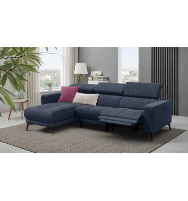 Ecksofa 4-Sitzer MORELLO, marineblau, 1 x Relax Zero Gravity