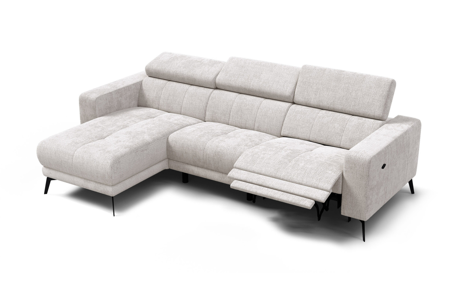 Ecksofa 4-Sitzer MORELLO, creme, 1 x Relax Zero Gravity