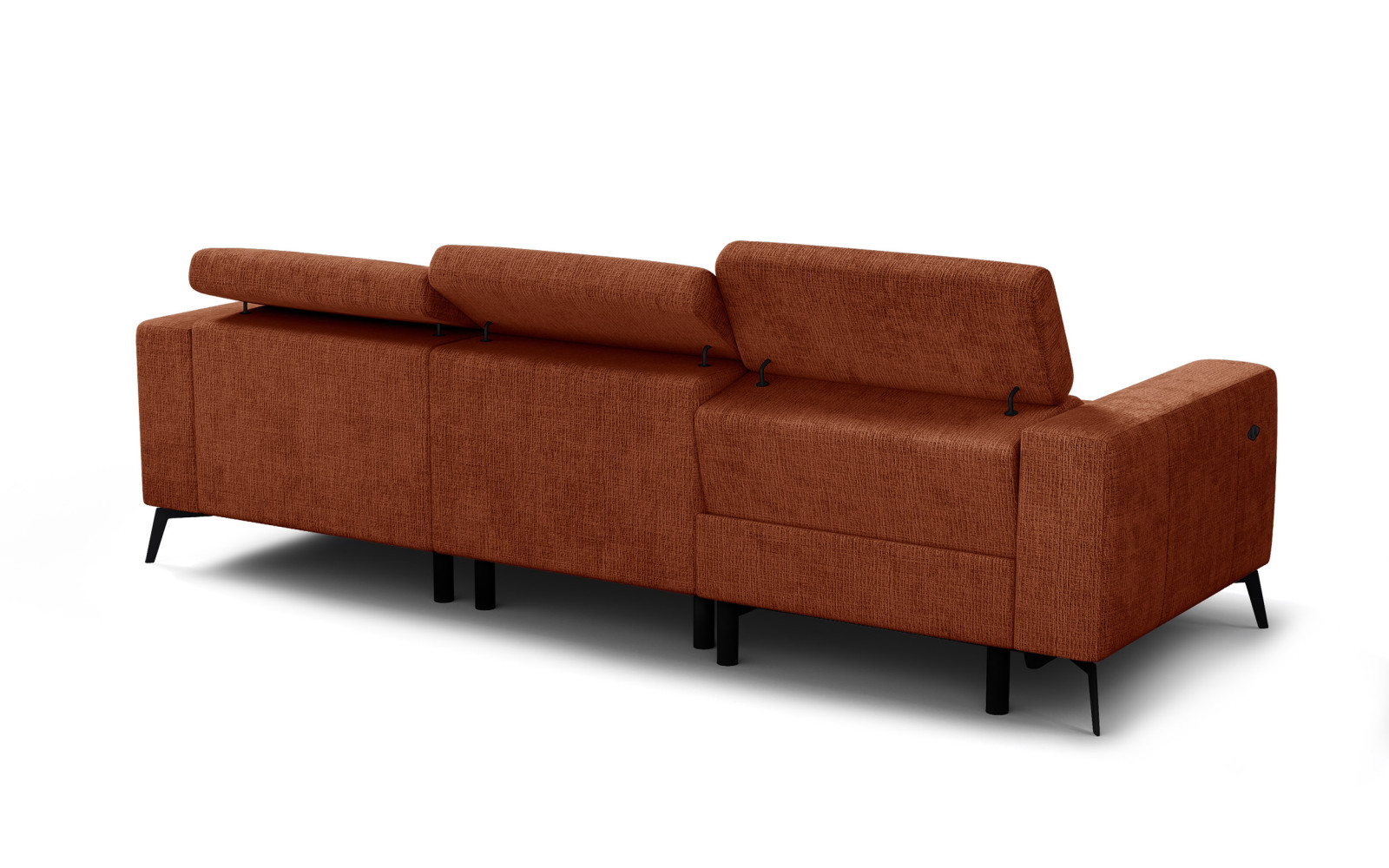 Ecksofa 4-Sitzer MORELLO, rostrot, 1 x Relax Zero Gravity
