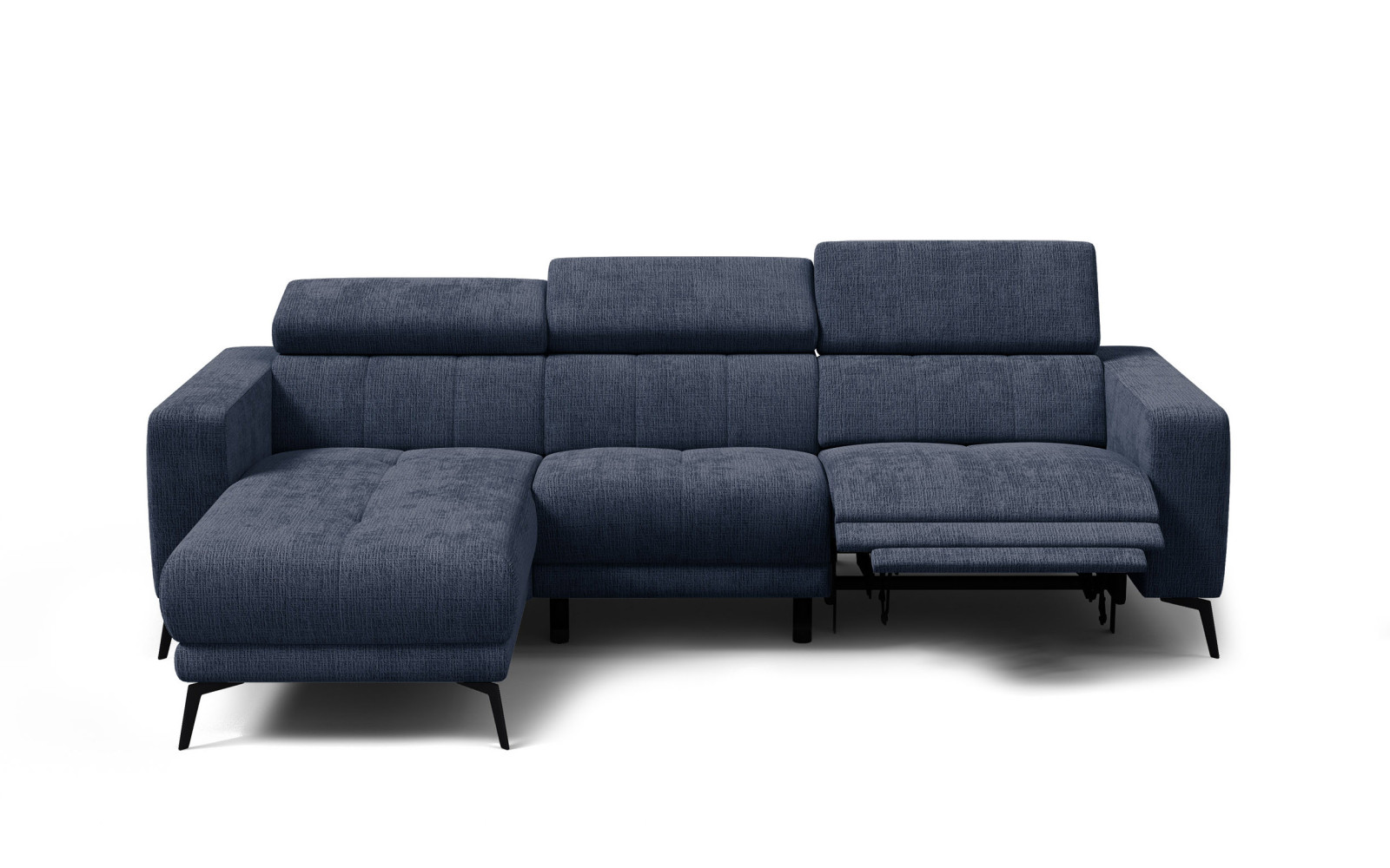 Ecksofa 4-Sitzer MORELLO, marineblau, 1 x Relax Zero Gravity