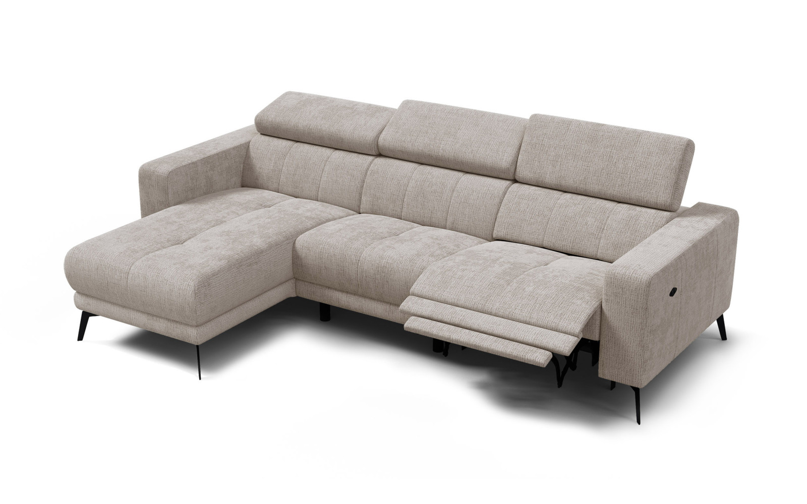 Ecksofa 4-Sitzer MORELLO, beige, 1 x Relax Zero Gravity