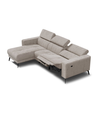 Ecksofa 4-Sitzer MORELLO, beige, 1 x Relax Zero Gravity