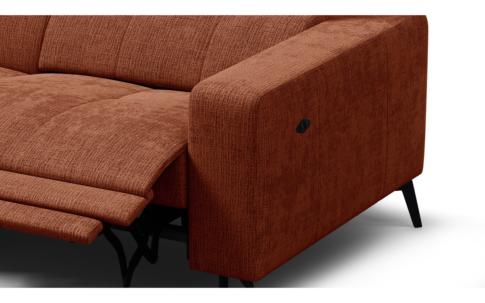 Ecksofa 4-Sitzer MORELLO, rostrot, 1 x Relax Zero Gravity