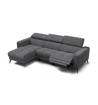 Ecksofa 4-Sitzer MORELLO, dunkelgrau, 1 x Relax Zero Gravity