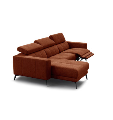 Ecksofa 4-Sitzer MORELLO, rostrot, 1 x Relax Zero Gravity