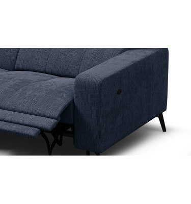 Ecksofa 4-Sitzer MORELLO, marineblau, 1 x Relax Zero Gravity