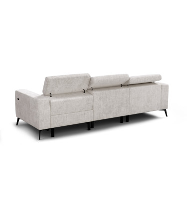 Ecksofa 4-Sitzer MORELLO, creme, 1 x Relax Zero Gravity