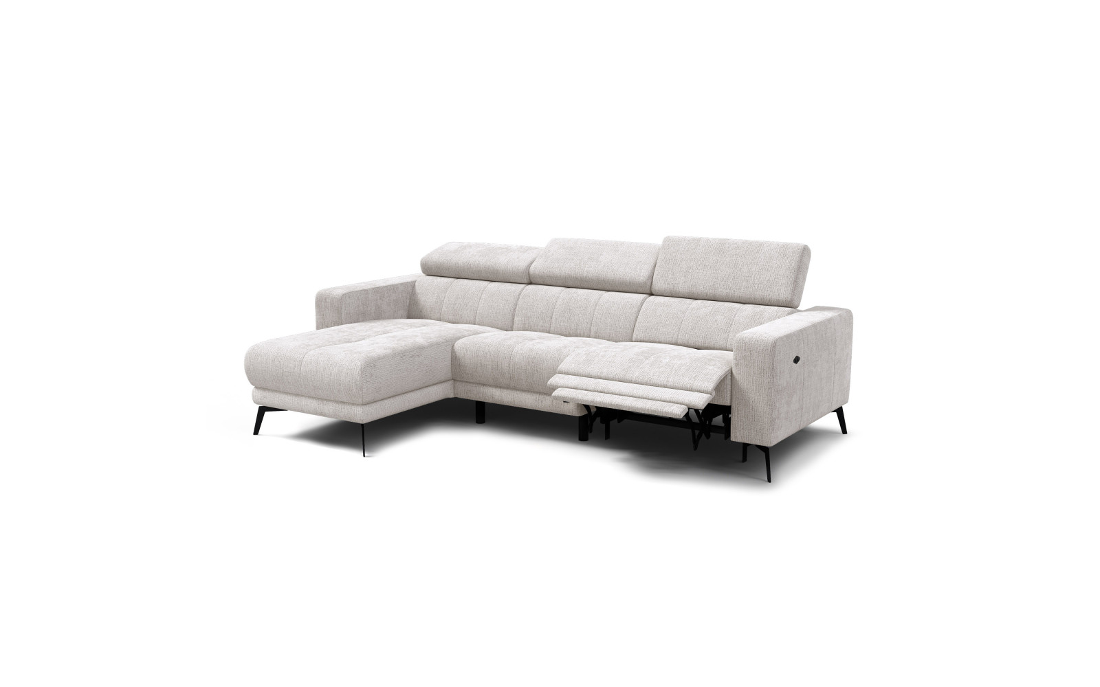 Ecksofa 4-Sitzer MORELLO, creme, 1 x Relax Zero Gravity