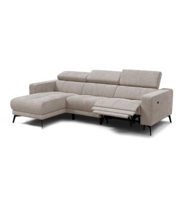 Ecksofa 4-Sitzer MORELLO, beige, 1 x Relax Zero Gravity