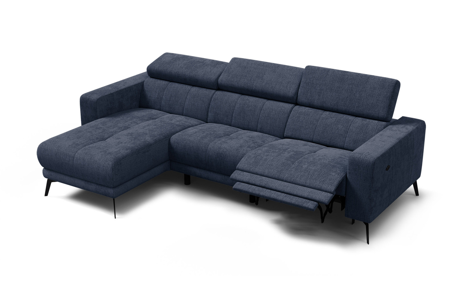 Ecksofa 4-Sitzer MORELLO, marineblau, 1 x Relax Zero Gravity