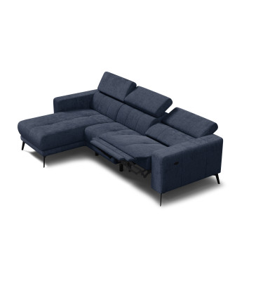 Ecksofa 4-Sitzer MORELLO, marineblau, 1 x Relax Zero Gravity