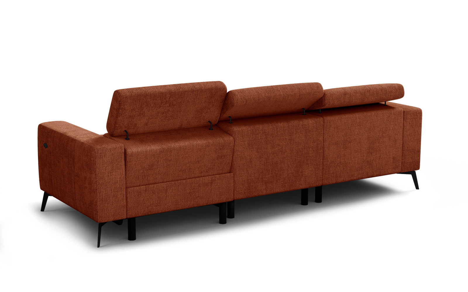 Ecksofa 4-Sitzer MORELLO, rostrot, 1 x Relax Zero Gravity