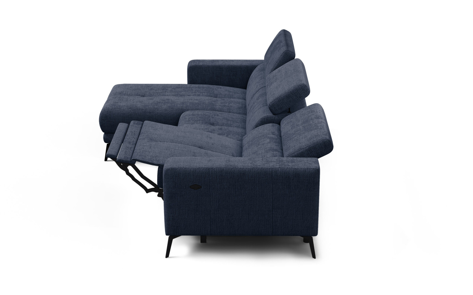 Ecksofa 4-Sitzer MORELLO, marineblau, 1 x Relax Zero Gravity