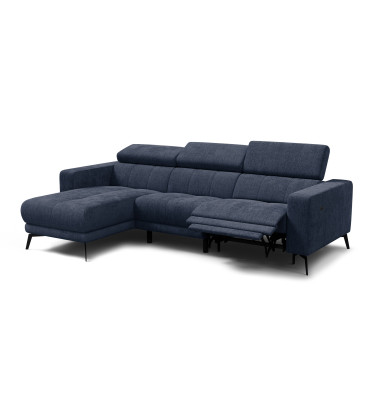 Ecksofa 4-Sitzer MORELLO, marineblau, 1 x Relax Zero Gravity