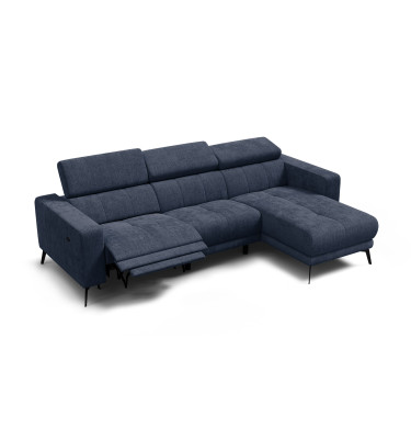 Ecksofa 4-Sitzer MORELLO, marineblau, 1 x Relax Zero Gravity
