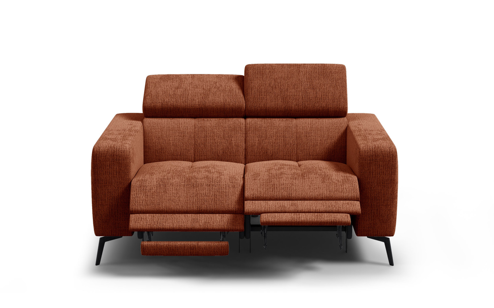 Relaxsofa 2-Sitzer MORELLO, rostrot, 2 x Relax Zero Gravity