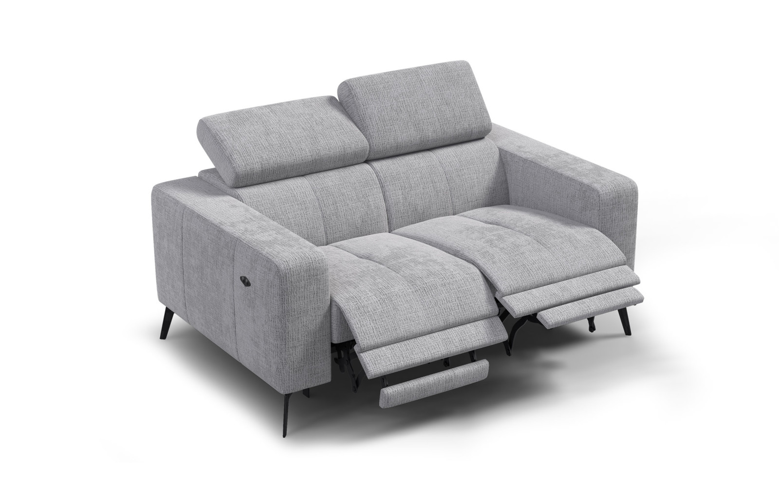 Relaxsofa 2-Sitzer MORELLO, hellgrau, 2 x Relax Zero Gravity