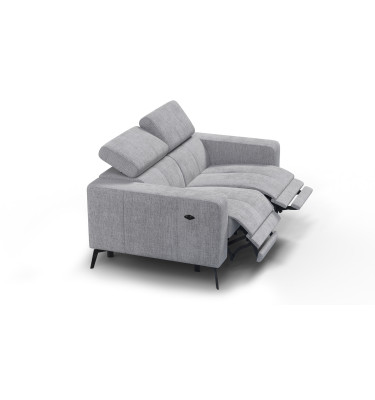 Relaxsofa 2-Sitzer MORELLO, hellgrau, 2 x Relax Zero Gravity