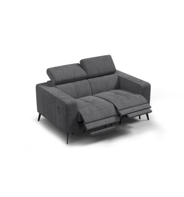 Relaxsofa 2-Sitzer MORELLO, dunkelgrau, 2 x Relax Zero Gravity