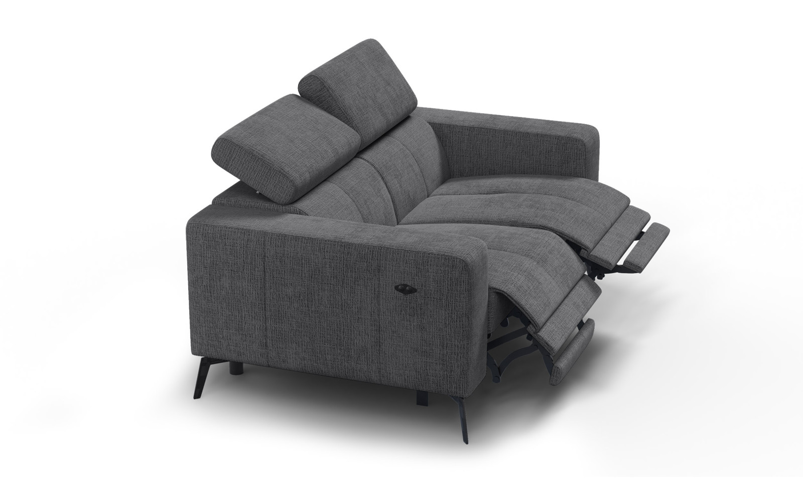 Relaxsofa 2-Sitzer MORELLO, dunkelgrau, 2 x Relax Zero Gravity