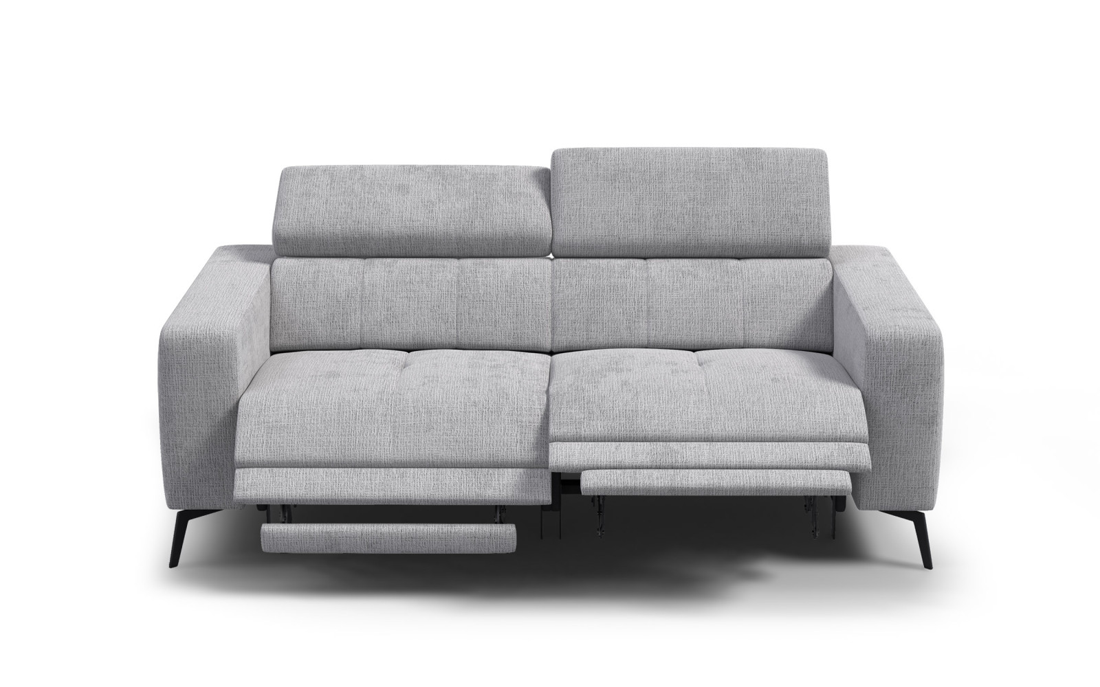 Relaxsofa 3-Sitzer MORELLO, hellgrau, 2 x Relax Zero Gravity
