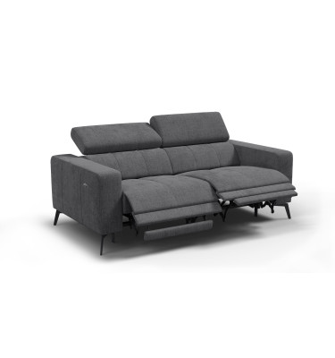 Relaxsofa 3-Sitzer MORELLO, dunkelgrau, 2 x Relax Zero Gravity