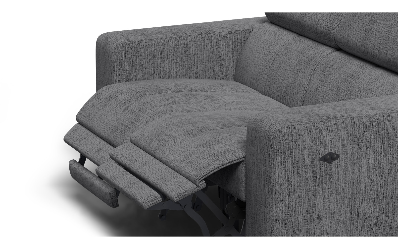 Relaxsofa 2-Sitzer MORELLO, dunkelgrau, 2 x Relax Zero Gravity