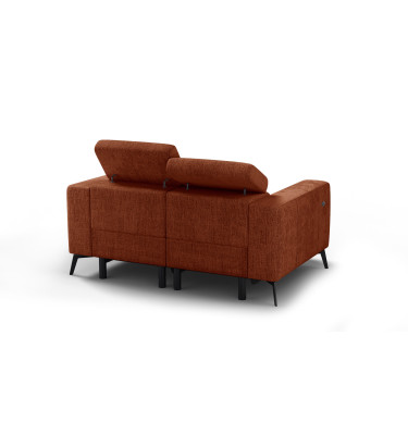 Relaxsofa 2-Sitzer MORELLO, rostrot, 2 x Relax Zero Gravity