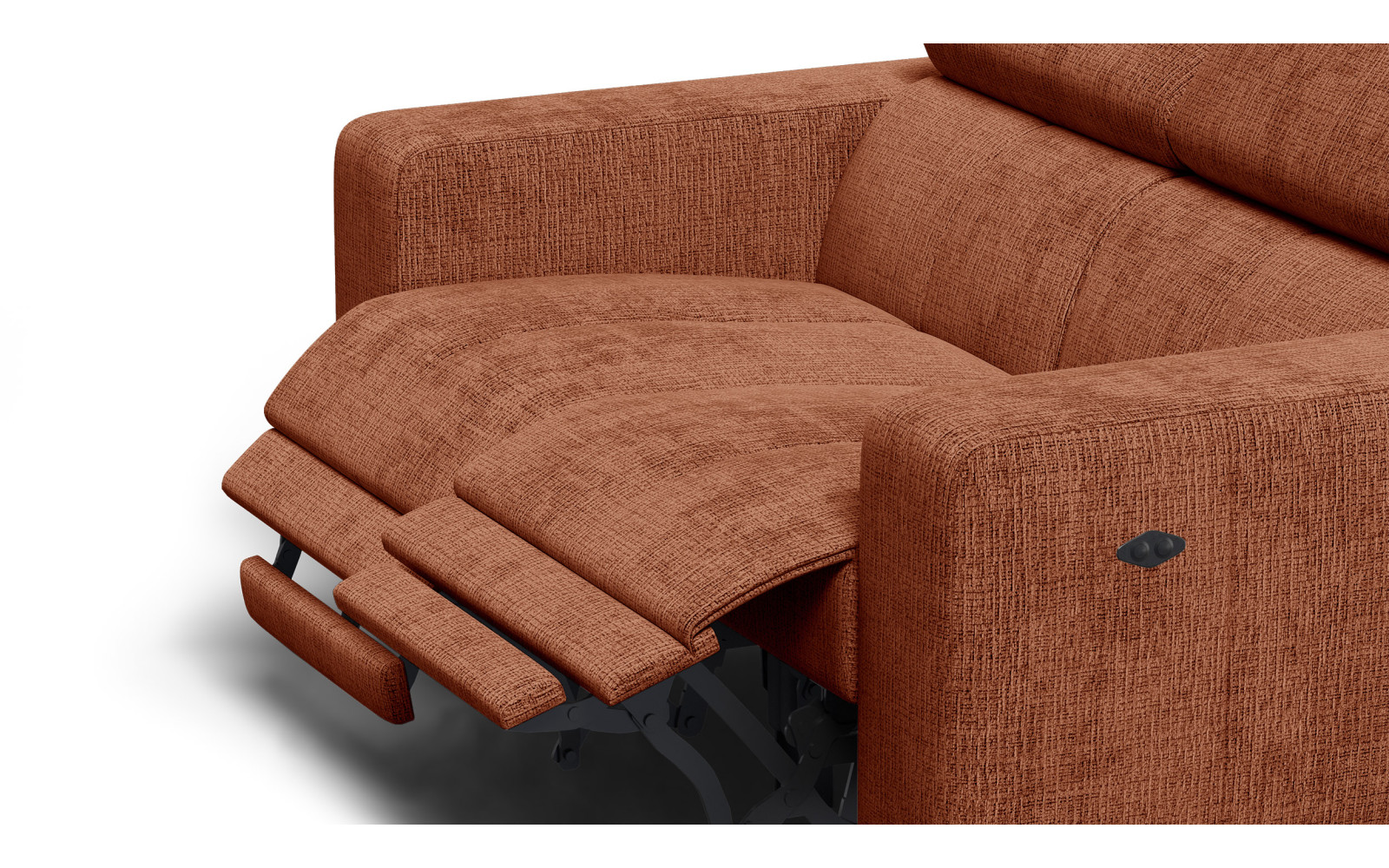 Relaxsofa 2-Sitzer MORELLO, rostrot, 2 x Relax Zero Gravity
