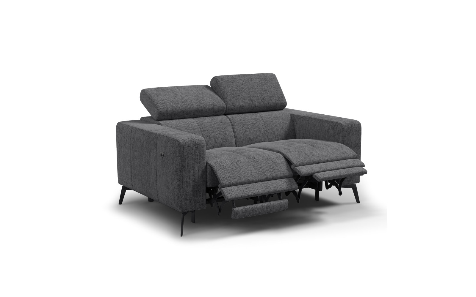 Relaxsofa 2-Sitzer MORELLO, dunkelgrau, 2 x Relax Zero Gravity