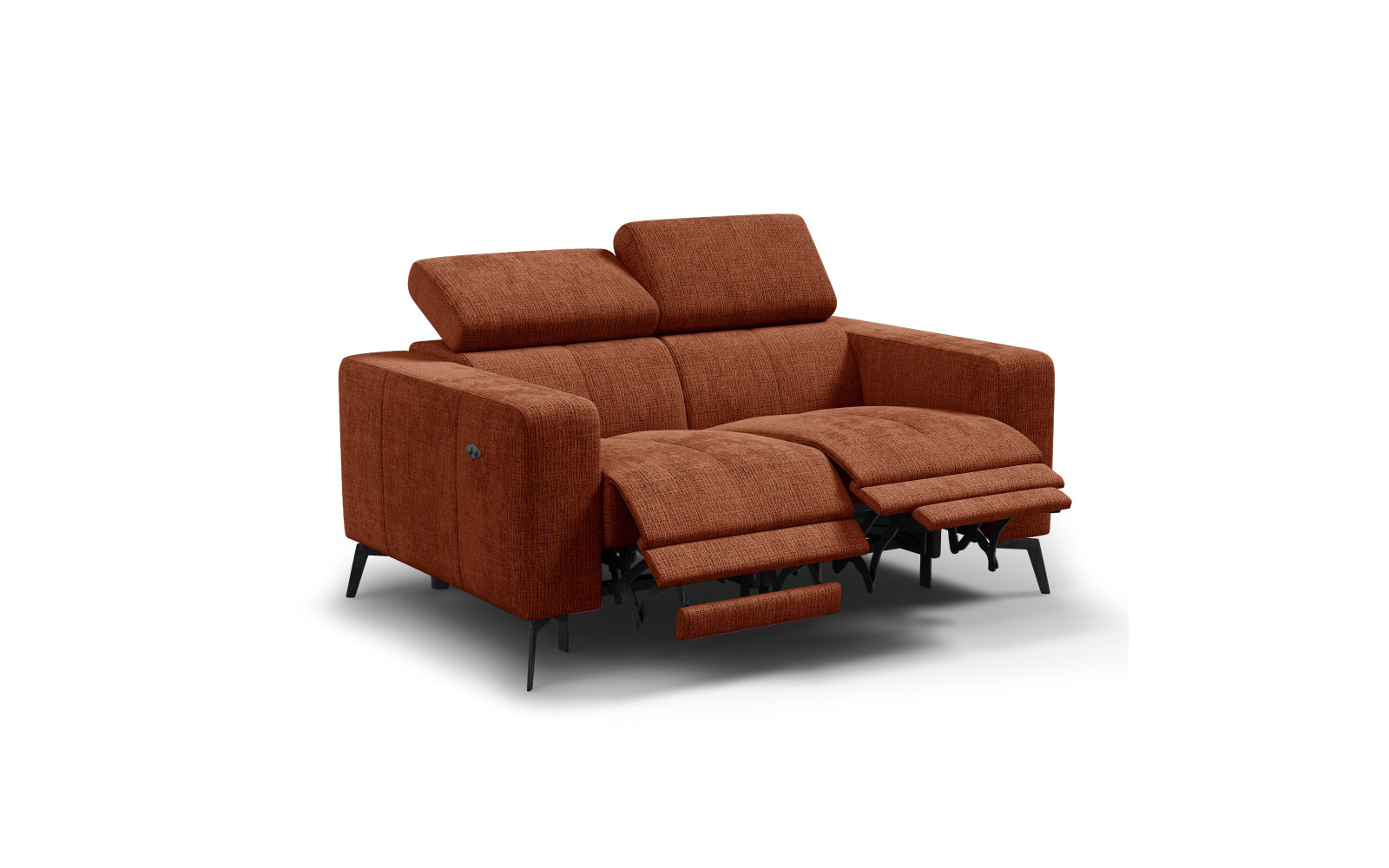 Relaxsofa 2-Sitzer MORELLO, rostrot, 2 x Relax Zero Gravity