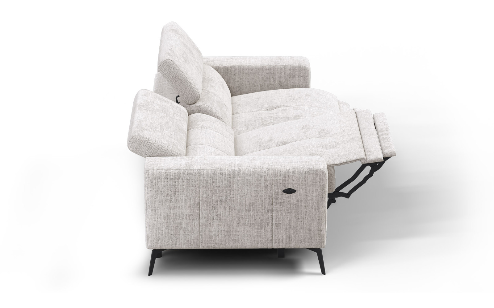 Relaxsofa 3-Sitzer MORELLO, creme, 2 x Relax Zero Gravity
