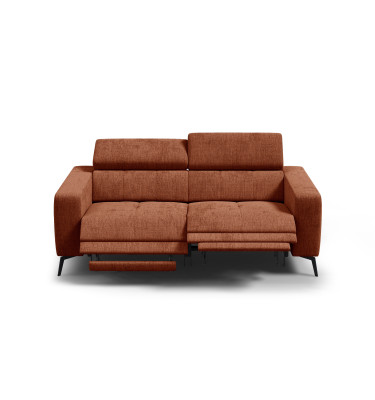 Relaxsofa 3-Sitzer MORELLO, rostrot, 2 x Relax Zero Gravity