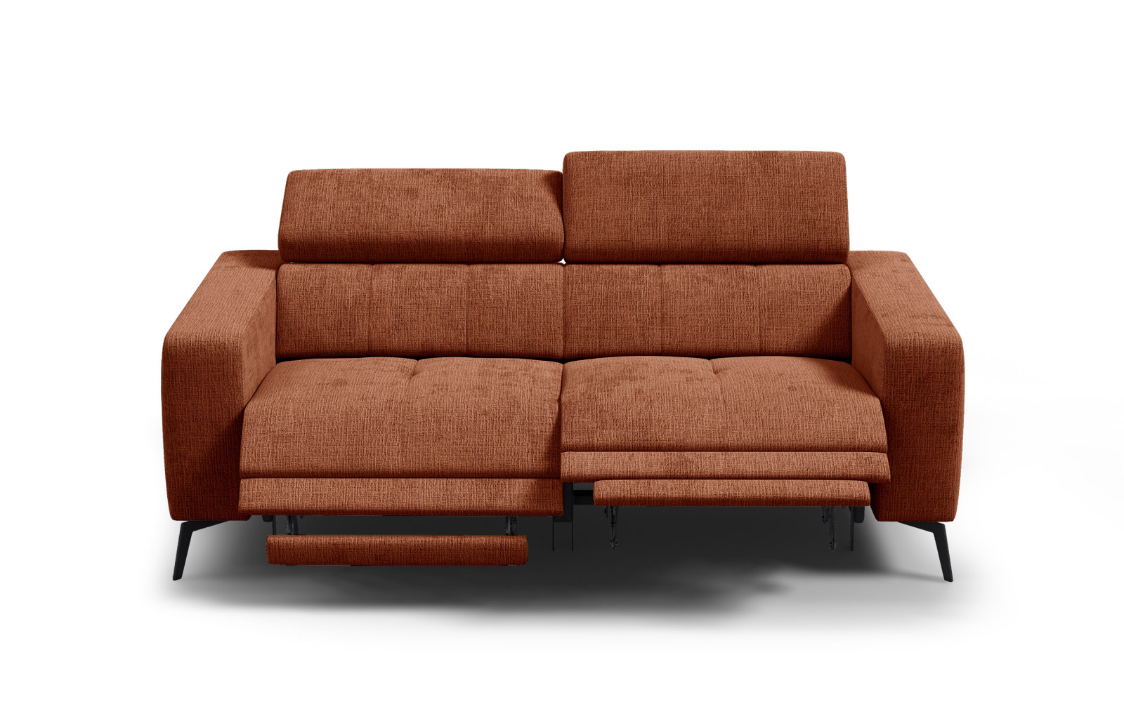 Relaxsofa 3-Sitzer MORELLO, rostrot, 2 x Relax Zero Gravity
