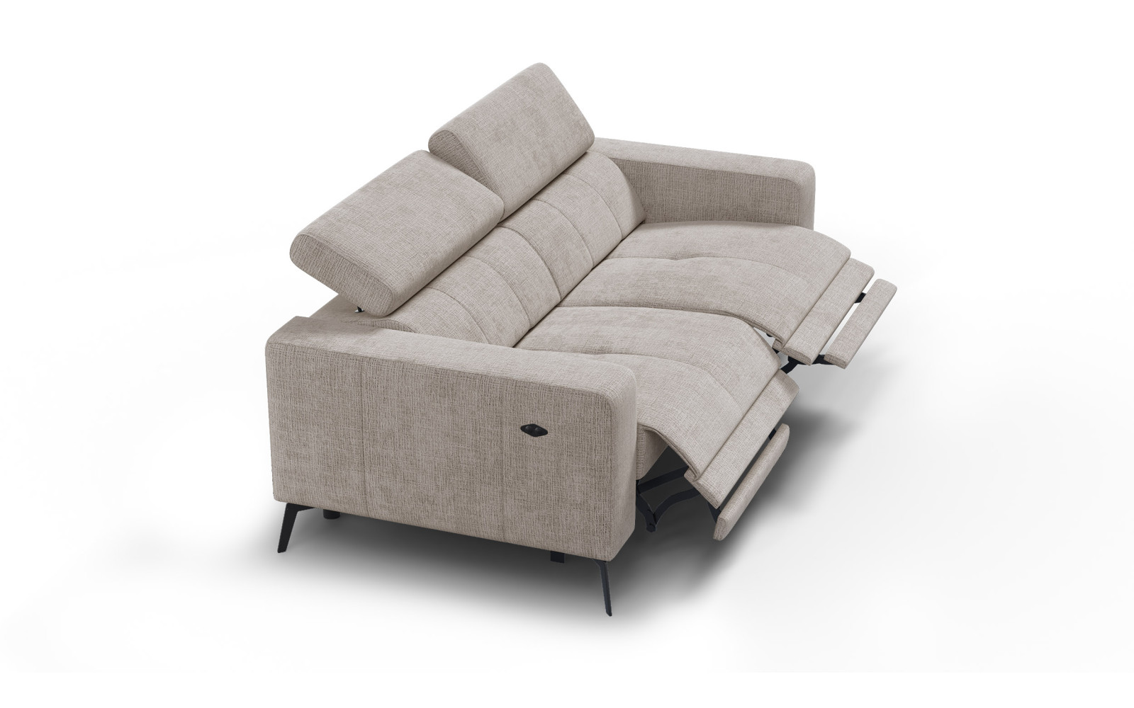 Relaxsofa 3-Sitzer MORELLO, beige, 2 x Relax Zero Gravity
