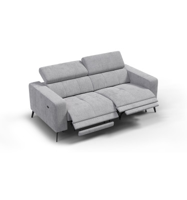 Relaxsofa 3-Sitzer MORELLO, hellgrau, 2 x Relax Zero Gravity